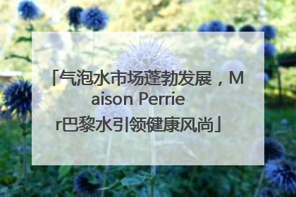 气泡水市场蓬勃发展，Maison Perrier巴黎水引领健康风尚