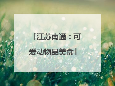江苏南通：可爱动物品美食