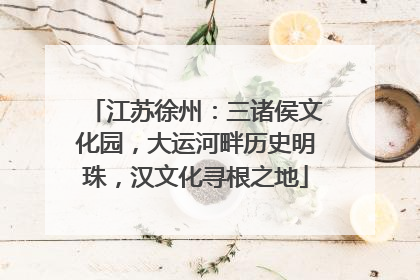 江苏徐州：三诸侯文化园，大运河畔历史明珠，汉文化寻根之地