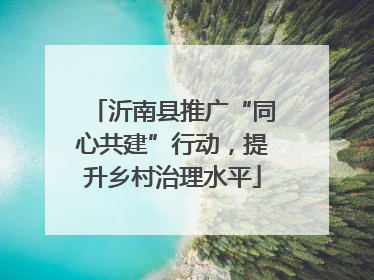 沂南县推广“同心共建”行动，提升乡村治理水平