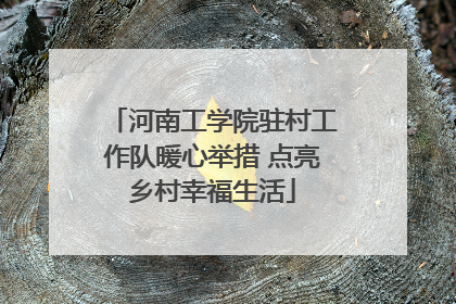 河南工学院驻村工作队暖心举措 点亮乡村幸福生活