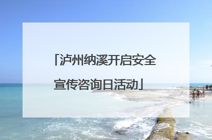 泸州纳溪开启安全宣传咨询日活动