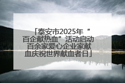 泰安市2025年“百企献热血”活动启动 百余家爱心企业家献血庆祝世界献血者日