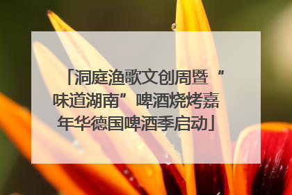洞庭渔歌文创周暨“味道湖南”啤酒烧烤嘉年华德国啤酒季启动