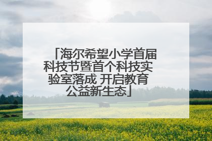 海尔希望小学首届科技节暨首个科技实验室落成 开启教育公益新生态
