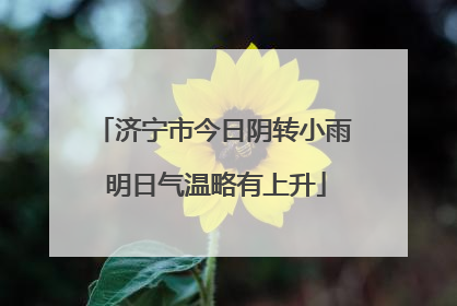 济宁市今日阴转小雨 明日气温略有上升