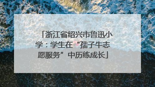 浙江省绍兴市鲁迅小学：学生在“孺子牛志愿服务”中历练成长