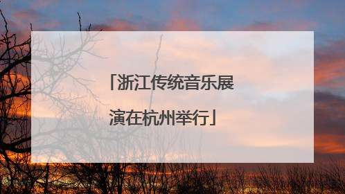 浙江传统音乐展演在杭州举行