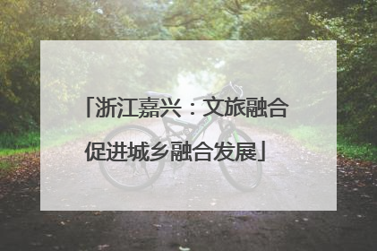 浙江嘉兴：文旅融合促进城乡融合发展