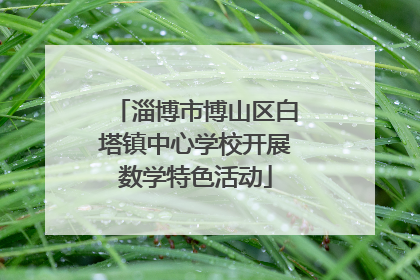 淄博市博山区白塔镇中心学校开展数学特色活动