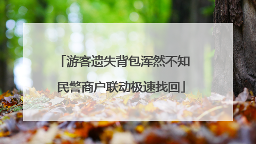 游客遗失背包浑然不知 民警商户联动极速找回