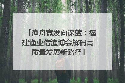 渔舟竞发向深蓝：福建渔业借渔博会解码高质量发展新路径
