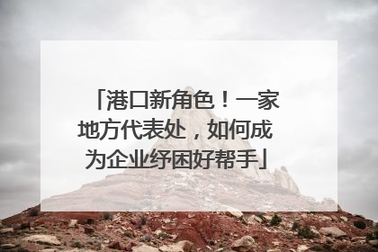 港口新角色！一家地方代表处，如何成为企业纾困好帮手