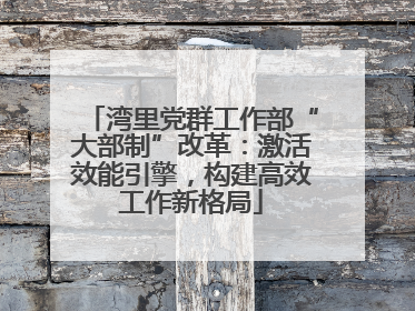 湾里党群工作部“大部制”改革：激活效能引擎，构建高效工作新格局