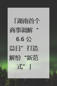 湖南首个商事调解“6.6 公益日”打造解纷“新范式”