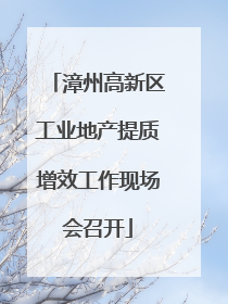 漳州高新区工业地产提质增效工作现场会召开