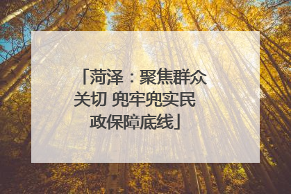 菏泽：聚焦群众关切 兜牢兜实民政保障底线