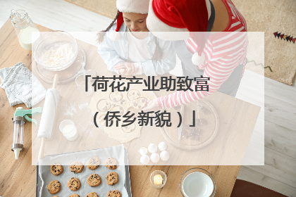 荷花产业助致富（侨乡新貌）