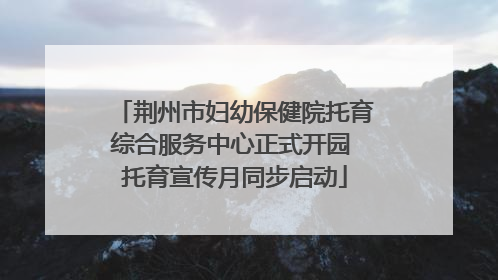 荆州市妇幼保健院托育综合服务中心正式开园 托育宣传月同步启动