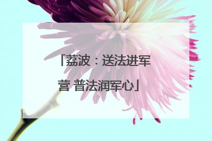 荔波：送法进军营 普法润军心