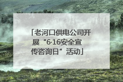 老河口供电公司开展“6·16安全宣传咨询日”活动