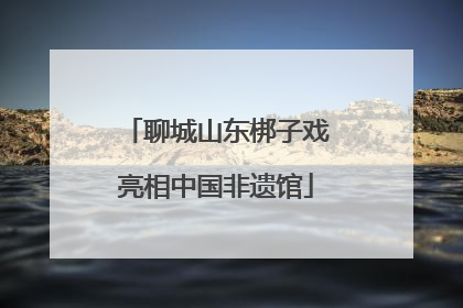 聊城山东梆子戏亮相中国非遗馆