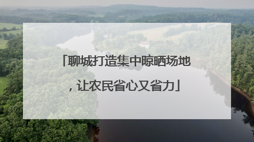 聊城打造集中晾晒场地，让农民省心又省力