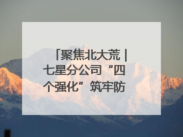 聚焦北大荒｜七星分公司“四个强化”筑牢防汛减灾屏障