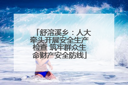 舒溶溪乡：人大牵头开展安全生产检查 筑牢群众生命财产安全防线
