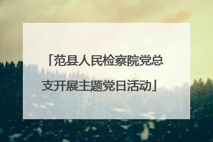 范县人民检察院党总支开展主题党日活动