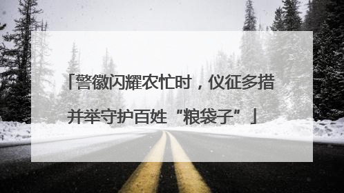 警徽闪耀农忙时，仪征多措并举守护百姓“粮袋子”