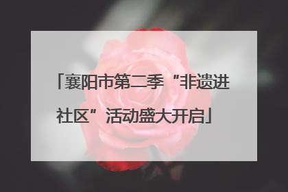襄阳市第二季“非遗进社区”活动盛大开启