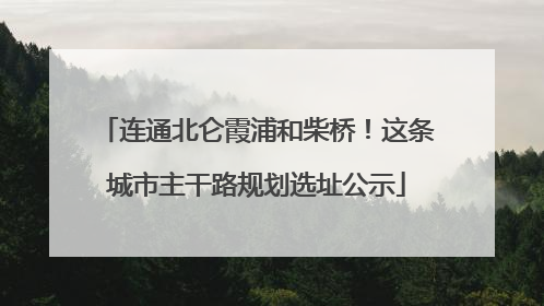连通北仑霞浦和柴桥！这条城市主干路规划选址公示
