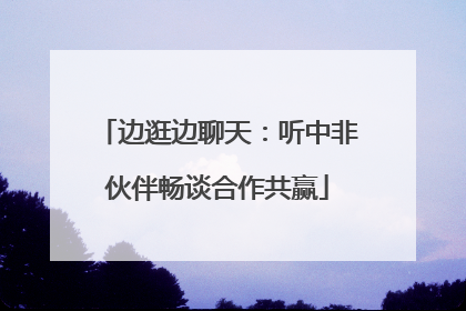 边逛边聊天：听中非伙伴畅谈合作共赢