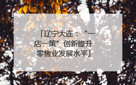 辽宁大连：“一店一策”创新提升零售业发展水平