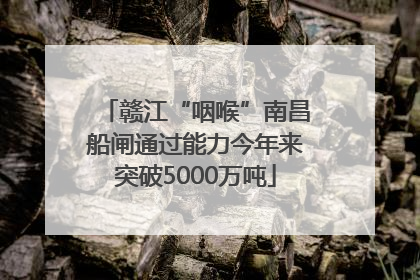 赣江“咽喉”南昌船闸通过能力今年来突破5000万吨