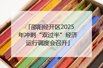 邵阳经开区2025年冲刺“双过半”经济运行调度会召开