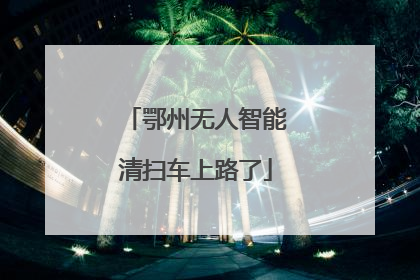 鄂州无人智能清扫车上路了