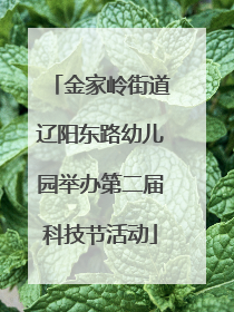 金家岭街道辽阳东路幼儿园举办第二届科技节活动