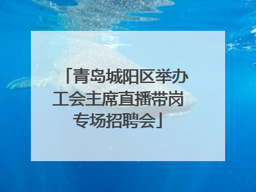 青岛城阳区举办工会主席直播带岗专场招聘会