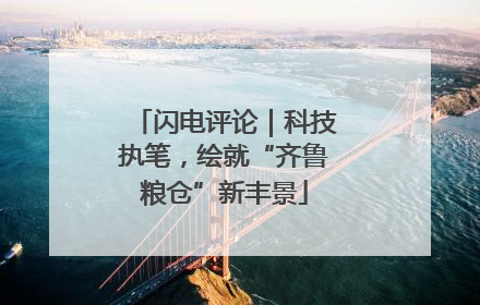 闪电评论｜科技执笔，绘就“齐鲁粮仓”新丰景