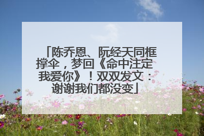 陈乔恩、阮经天同框撑伞，梦回《命中注定我爱你》！双双发文：谢谢我们都没变