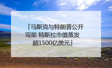 马斯克与特朗普公开骂架 特斯拉市值蒸发超1500亿美元