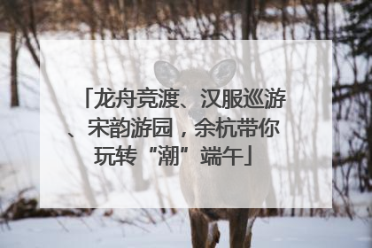 龙舟竞渡、汉服巡游、宋韵游园，余杭带你玩转“潮”端午