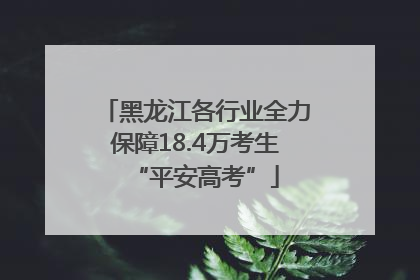 黑龙江各行业全力保障18.4万考生“平安高考”