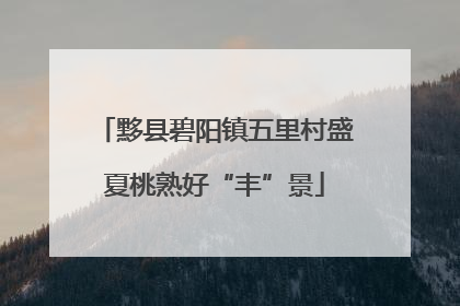 黟县碧阳镇五里村盛夏桃熟好“丰”景