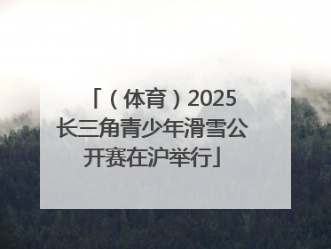 （体育）2025长三角青少年滑雪公开赛在沪举行