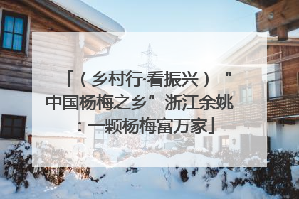 （乡村行·看振兴）“中国杨梅之乡”浙江余姚：一颗杨梅富万家