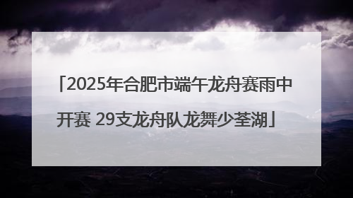 2025年合肥市端午龙舟赛雨中开赛 29支龙舟队龙舞少荃湖