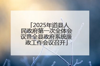 2025年道县人民政府第一次全体会议暨全县政府系统廉政工作会议召开